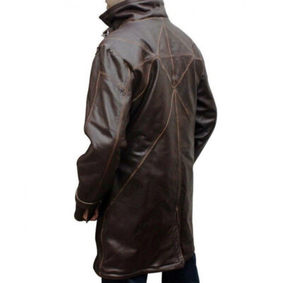 Aiden Pearce Watch Dogs Leather Coat Aiden Pearce Watch Dogs Distressed Brown Leather Coat