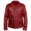 Brad Pitt Tyler Durden Fight Club Maroon Leather Jacket