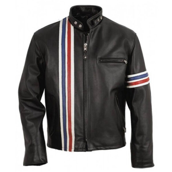 Christian Bale Black Leather Jacket