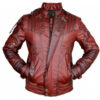 Guardians Of The Galaxy 2 Leather Jacket Star Lord Chris Pratt Maroon Leather Jacket