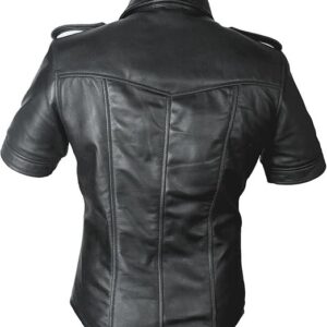 Alternative view of Men's Real Sheep Leather Police Uniform Bluff Gay Shirt