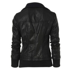 Emily Blunt Black Leather Jacket Studio Los Angeles Rainy