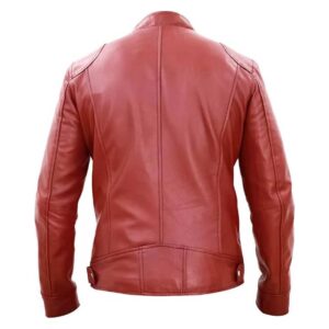 Mens Real Leather Jacket Biker Cafe Racer Vintage Retro Bomber Winter Black Genuine Leather Jacket