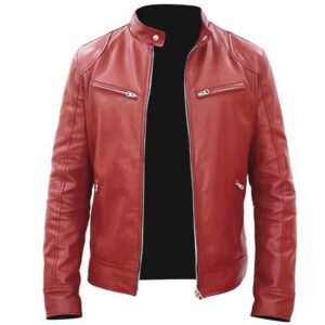 Mens Real Leather Jacket Biker Motorcycle Cafe Racer Vintage Retro Bomber Winter Black Genuine Leather Jacket 2