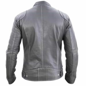 Mens Real Leather Jacket Biker Motorcycle Retro Bomber Winter Black Genuine Leather Jacket