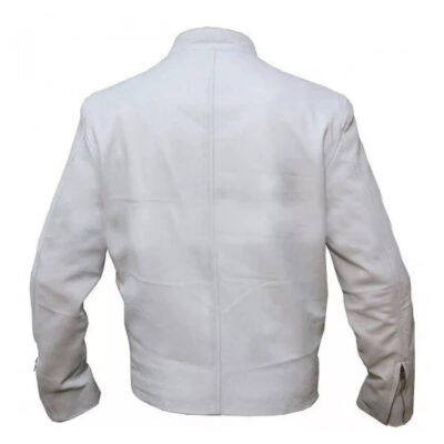 Gulf Steve McQueen White Leather Jacket