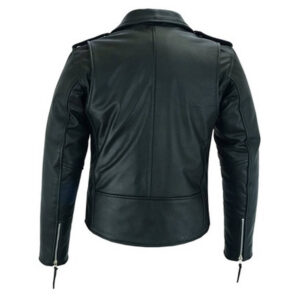 Womens Genuine Black Biker Leather Jacket