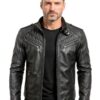 Men's Vintage Retro Biker Leather Jacket