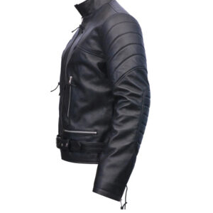 Rise Of The Machines Terminator 3 Black Leather Jacket Arnold Schwarzenegger