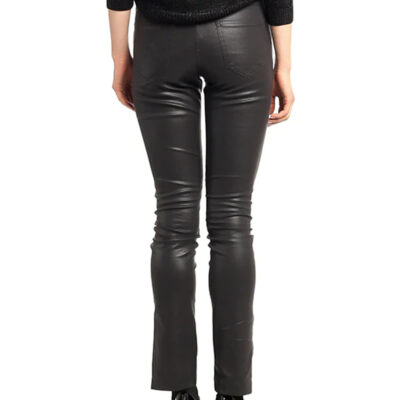 Chic Women's Black Leather Skinny Pant