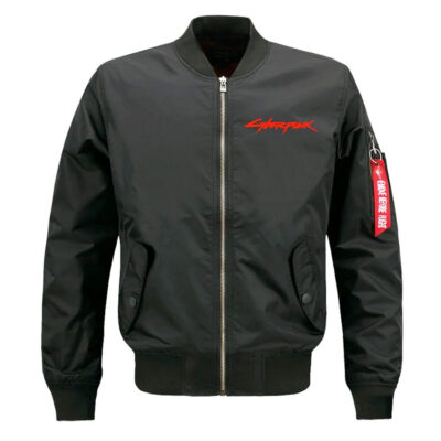 Cyberpunk 2077 Samurai Bomber Jacket Black Cotton Game Jacket