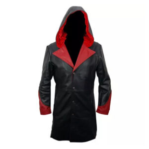 Devil May Cry Leather Coat With Hoodie Game Residential Evil