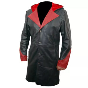 Devil May Cry Leather Coat With Hoodie Game Residential Evil