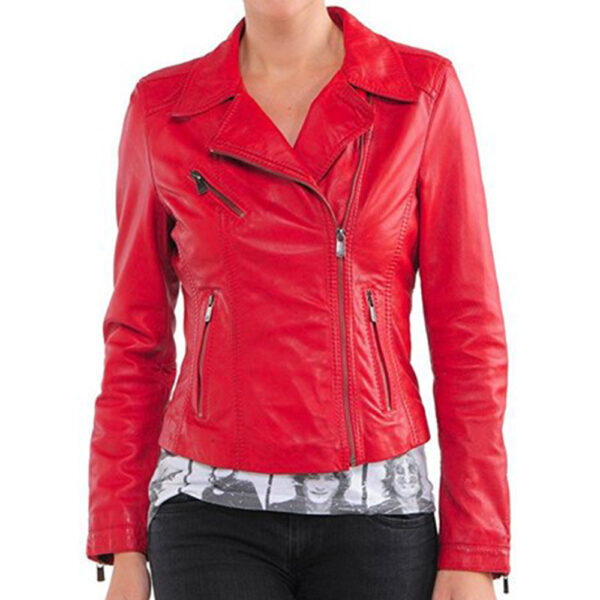 Emma Stone La La Land Red Leather Jacket