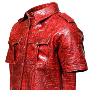 Men's Police Uniform Crocodile Red Jacket
