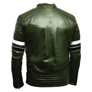 Men's Biker Green Fashion Leather Jacket