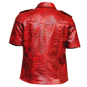 Men's Police Uniform Crocodile Red Jacket