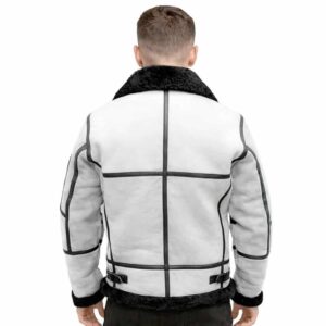 NEW AVITOR B3 RAF BOMBER GENUINE LEATHER JACKET MEN FAUX FUR COAT (2)