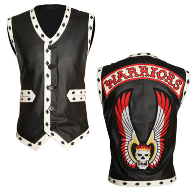 Men's Black Leather Vest