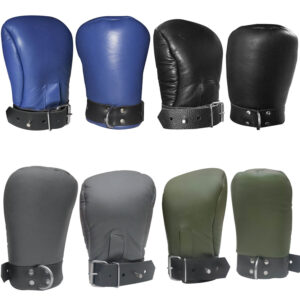 Black Leather Mitts Restraints Gloves Black Leather Mitts Gloves Padded Restraints Bondage Red Leather Mitts Padded Bondage Gloves Leather Accessories