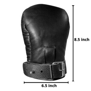 Black Leather Mitts Restraints Gloves Black Leather Mitts Gloves Padded Restraints Bondage