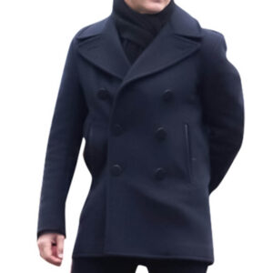 Men's Tom Cruise Mission Impossible Blue Coat Ethan Hunt Wool Winter Overcoats