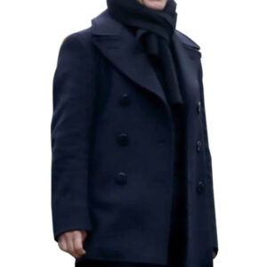 Men's Tom Cruise Mission Impossible Blue Coat Ethan Hunt Wool Winter Overcoats