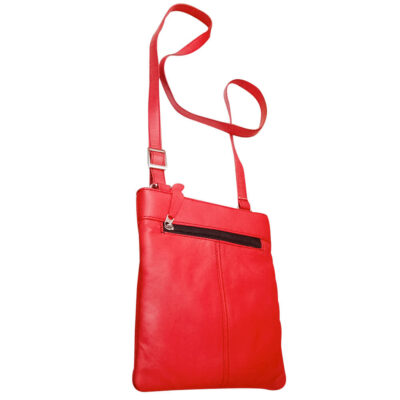 Red Leather Cross Body Bag Messenger Bag Unisex Ideal for both Men and Women