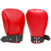 Red Leather Mitts Padded Bondage Gloves Red Leather Mitts Restraints Gloves Red Leather Mitts Gloves Padded Restraints