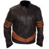 X-Men Origins Wolverine Leather Jacket Hugh Jackman Brown Leather Jacket