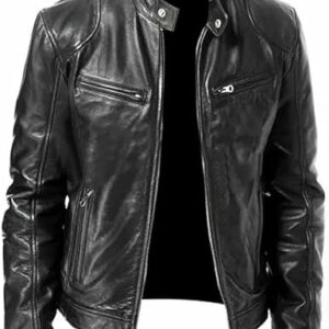 Alternative view of Men's Black Leather Fashion Jacket