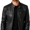 Men's Black Leather Fashion UK Jacket