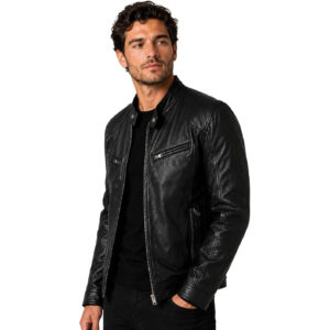 Men's Black Leather Fashion UK Jacket Men's Black Leather Fashion UK Jacket