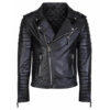 Men's Diamond Quilted Leather Jacket