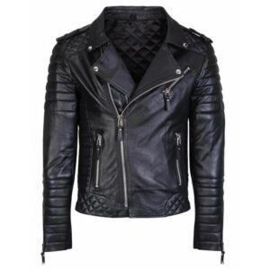 Men's Diamond Quilted Leather Jacket