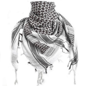 Palestinian Keffiyeh UK White Scarf Shemagh Unisex