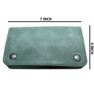Real Vintage Leather Tobacco Pouch UK Vintage Green