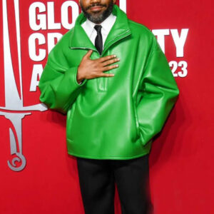 Global Creativity Awards Donald Glover Green Leather Jacket