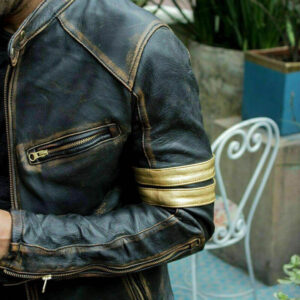 Men's Vintage Cafe Racer Leather Jacket
