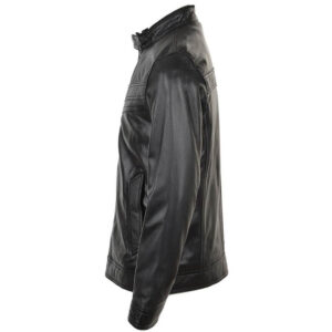 Men's Casual Black Leather Jacket