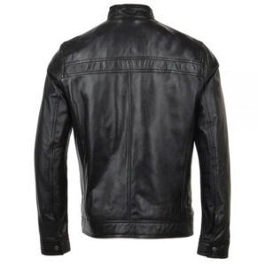 Men's Casual Black Leather Jacket