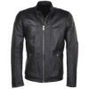 Men's Full Grain Leather Black Jacket