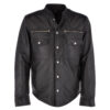 Men's Shirt Style Black Leather Jacket