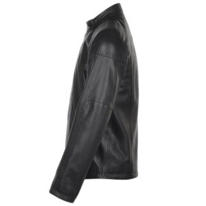 Men's Full Grain Leather Black Jacket