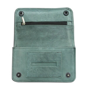 Real Vintage Leather Tobacco Pouch UK Vintage Green