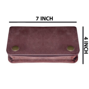 Real Vintage Leather Tobacco Pouch UK Vintage Maroon