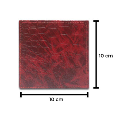 Square Tea Leather Coasters Pack Of 6 With Holder For Bar, Home, Office, Non-slip, Heat Resistant Coasters, Bar Coasters, Drink Coasters