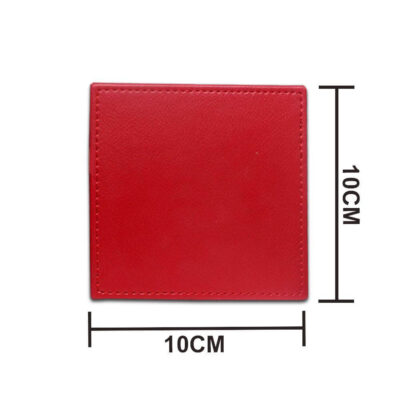 Square Tea Leather Coasters Pack Of 6 With Holder For Bar, Home, Office, Non-slip, Heat Resistant Coasters, Bar Coasters, Drink Coasters