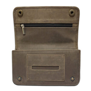 Real Vintage Leather Tobacco Pouch UK Vintage Brown