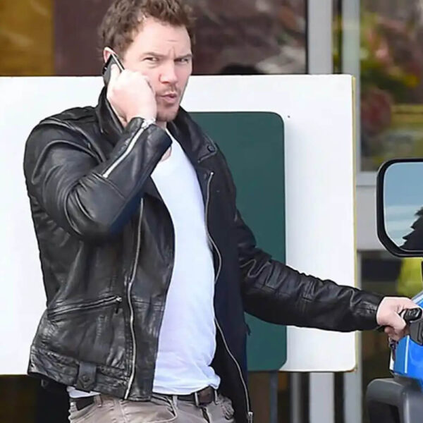 Chris Pratt Black Leather Jacket